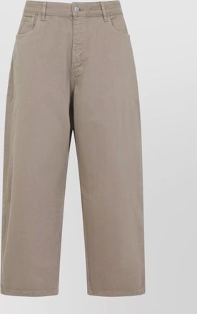 STUDIO NICHOLSON cotton mid-rise wide-leg jeans