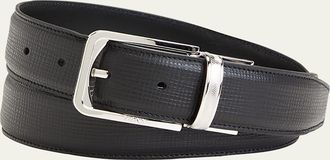 Ermenegildo Zegna Mens Reversible Adjustable Leather Belt