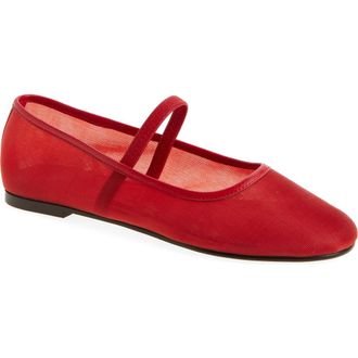 Madewell Cosme Mary Jane Flat in Bandana Red at Nordstrom Rack, Size 10.5
