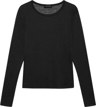 Anine Bing Mujer, Camisetas, Negro, Talla: M