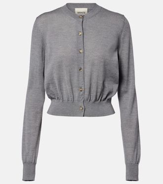 Khaite Tansy cropped wool and cashmere cardigan