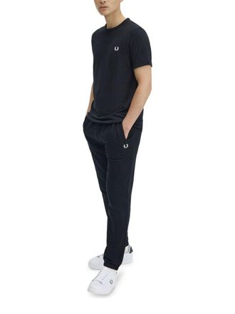 Fred Perry Logo-Embroidered Cotton T-Shirt - Black