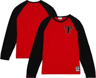 Mitchell & Ness Mens Mitchell & Ness Red Texas Tech Red Raiders Legendary Slub Raglan Long Sleeve T-Shirt at Nordstrom, Size Large
