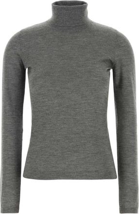 Brunello Cucinelli Grey Solid Turtle Neck Sweater