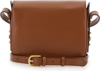 SOEUR Womens Shoulder Bag Bellissima Mini Brown Leather