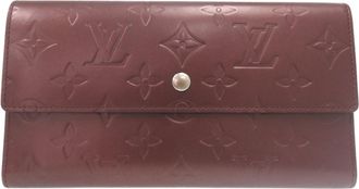 Louis Vuitton Violet Monogram Mat Long Wallet (Tri-Fold) (Pre-Owned)