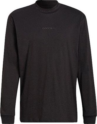 adidas originals Logo Sports Round Neck Long Sleeves Black HM2662