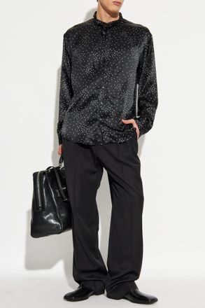 Dsquared2 Silk Shirt With Print, Mens, Black