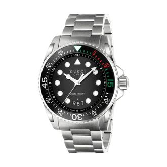 Gucci Accessoires, Heren, Grijs, ONE Size, Dive XL Horloge