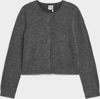 Twik Womens Scalloped trim boxy-fit Cardigan Sweater