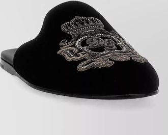Dolce & Gabbana velvet embroidered slippers