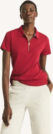 Nautica Womens Zip-Up Polo