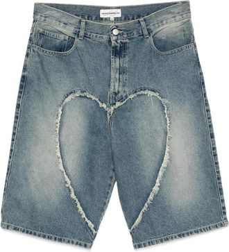 Carne Bollente Heart Denim Shorts