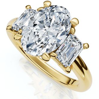 Pompeii3 Certified 2 3/4Ct Jenn Oval Diamond Engagement Ring 14k Gold or Platinum Lab