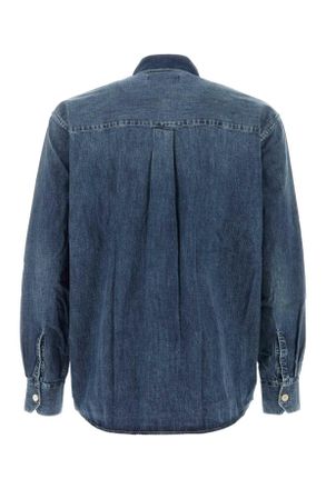 Our Legacy Mens Denim Oversize Shirt Whatever Wash Exterior: Cotton Camicie