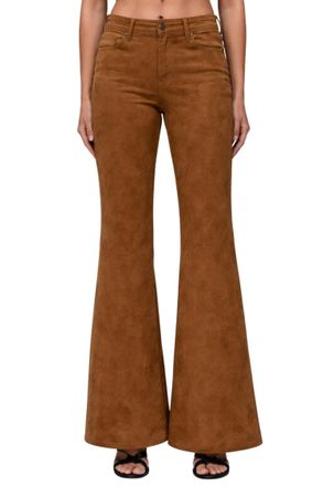 Hidden Jeans Happi Comfort Flared Jeans In Suede Caramel