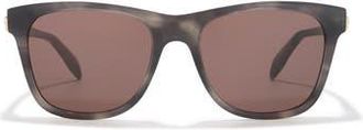 Alexander McQueen 54mm Square Sunglasses in Grey Grey Brown at Nordstrom Rack