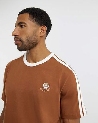 adidas 3 Stripes Coffee T-Shirt