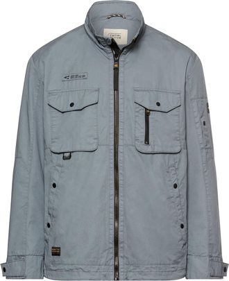 Camel Active Blauwe parka jas met borstzakken Camel active