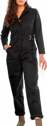 Loup Wallis Long Sleeve Jumpsuit In Black