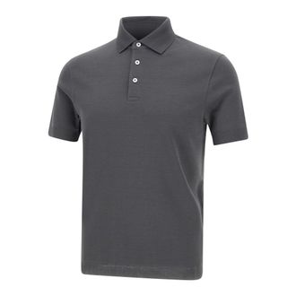 Herno Polo Shirts, male, Gray, Size: 4XL Smoke Grey Polo Shirt Classic Collar