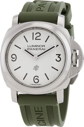 Officine Panerai Pre-owned Panerai Luminor 44mm Base Logo Automatic White Dial Mens Watch PAM01087