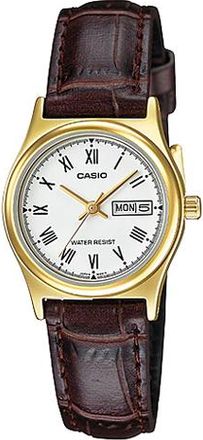 Casio Waterproof Quartz 25mm /White Brown Analog LTP-V006GL-7BUDF