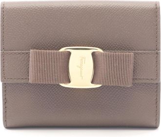 Ferragamo Beige Leather Wallet (Bi-Fold) (Pre-Owned)