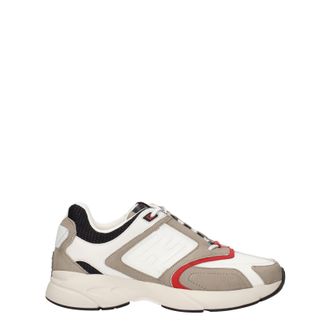 Fendi Sneakers Faster Uomo Tessuto Bianco/Fango