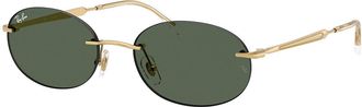 Ray-Ban RB3767 001/71 Mens Sunglasses Gold Size 54