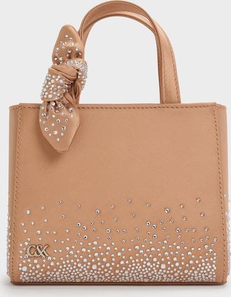 Charles & Keith Albany Leather Crystal Mini Bag