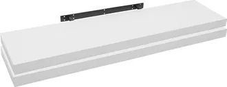 Woltu Woltu - Estanteria Pared Estante Flotante Juego De 2 Estante Pared De Madera De Mdf Para Sal&oacute;n Cocina Pasillo Blanco Rg9317ws-2 100x22.9x3.8cm