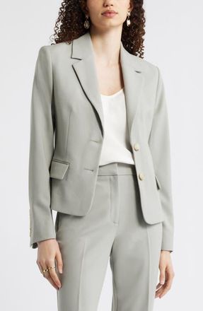 Nordstrom The Hanna Slim Fit Blazer in Green Chaparral at Nordstrom, Size Xx-Small