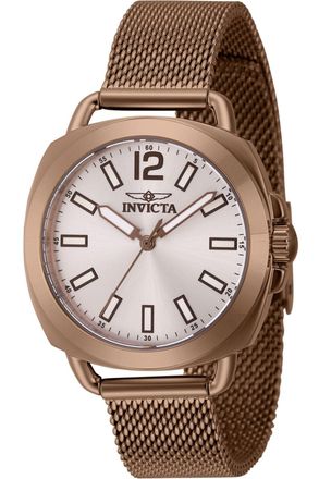 Invicta Wildflower 46340 Dames Horloge - Quartz Uurwerk - Roestvrij Staal met zilveren Wijzerplaat - 32mm