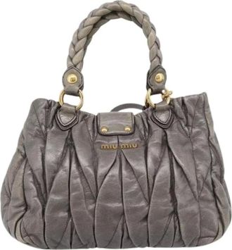 Miu Miu Borsa in Pelle Pre-owned - - Pre-owned - Donna - Grigio - ONE SIZE