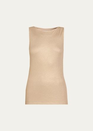 Majestic Filatures Soft Touch Metallic Knit Tank Top