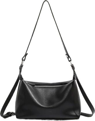 Generic Compatible For Large Capacity Ladies Crossbody Bag Simple Shoulder Commuter Tote Retro Style(Black)