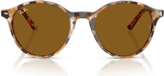 Ray-Ban 51mm Phantos Round Sunglasses in Havana Grey E Brown /Brown at Nordstrom