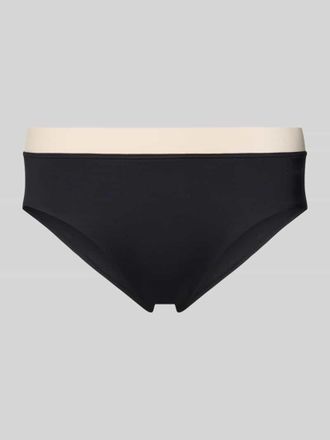 Marc O'Polo Bikini Slip mit Label-Schriftzug Modell CONTRAST BINDING PANTY in Black, Gr&ouml;&szlig;e XL