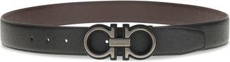 Ferragamo Mens Black Calf Leather Bos Taurus Regular Belt