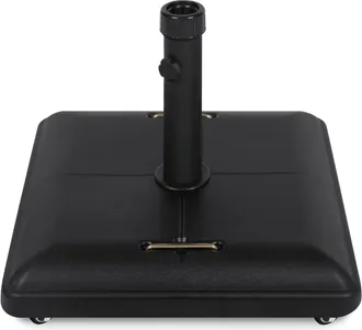 Best Choice Products 81lb. Heavy Duty Square Concrete Rolling Patio Umbrella Base Stand w/ Locking Wheels