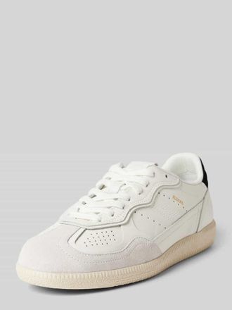 Alohas Ledersneaker mit Label-Schriftzug in Weiss, Größe 37