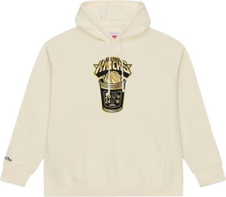 Mitchell & Ness New York Knicks B & G Coffee Cup Pullover Hoodie in Cream Men