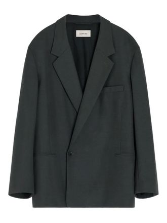 Christophe Lemaire cross-breast tailored blazer - men - Virgin Wool - 50 - Grey