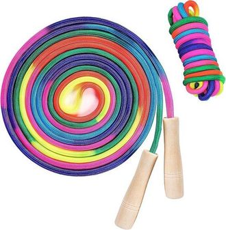 OEM Cuerda Para Saltar Para Ni&ntilde;os - Cuerda De Velocidad Con Mango De Madera En 7 Colores