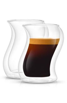 JoyJolt Set of 2 Pivot Espresso Cups in Clear at Nordstrom Rack