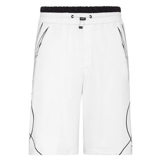 Plein Sport Jogging Shorts Scratch - Heren - Korte sportbroeken - Wit - 2XL - Katoen - Fitness