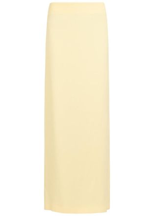 ARMARIUM Florence Stretch-satin Maxi Skirt - Yellow - 42 (UK10 / S)