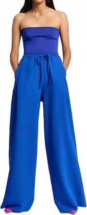 Essentiel Dana High Waist Pants In Blue