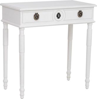 Wanderlust Deco Recibidor De Madera Blanco 71x36.5x74h Cm